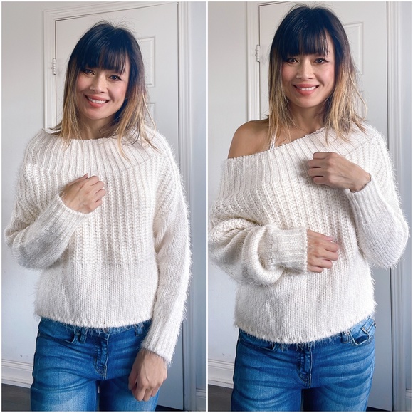 Bella Women's Cozy Knit Sweater - Soft Warmth, Relaxed Fit, Plush Fuzzy Knit for Effortless Layering